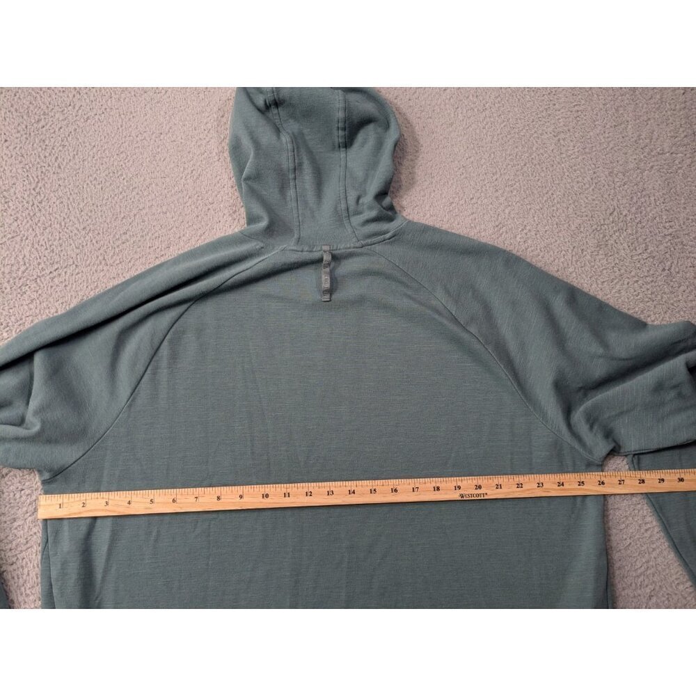 LL Bean Hoodie Mens XXL Slightly Fitted Green 2XL Hooded Pullover Stretch - Picture 5 of 13